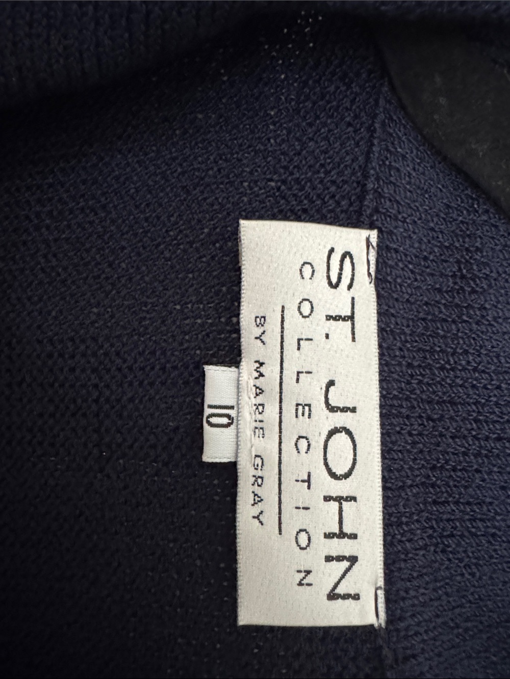 St. John Santana Knit Button Front Dress - Picture 4 of 4